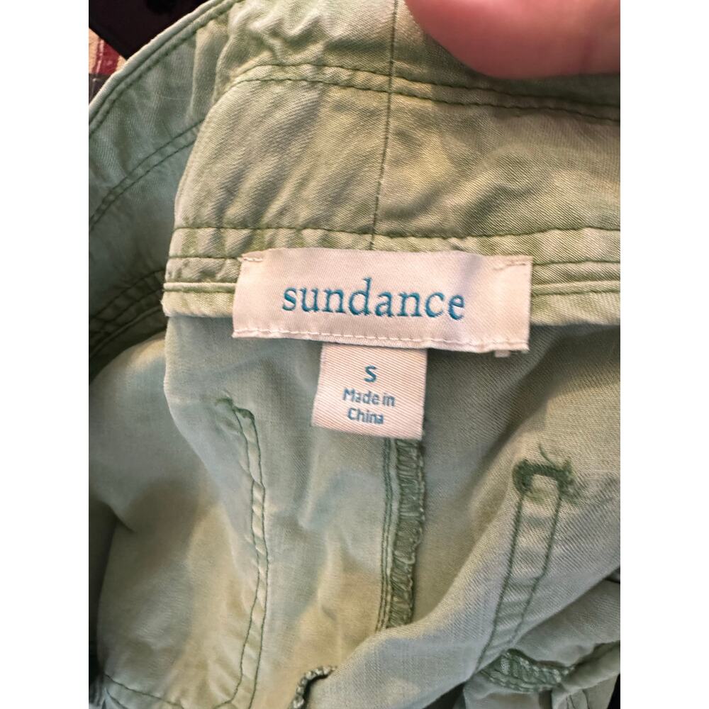 Sundance Green Short Button And Draw String Waist… - image 4